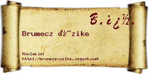 Brumecz Őzike névjegykártya